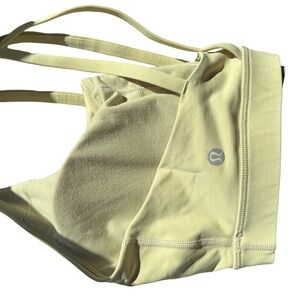 lululemon athletica Pale Yellow Strappy Sports Bra